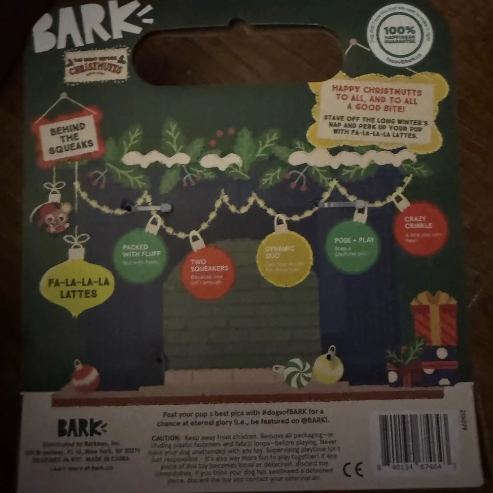 Bark Box XL dog toys NEW puppermint mocha